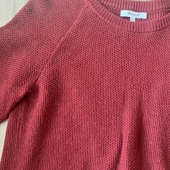 Madewell splitback maroon knit Sweater Small - Picture 8 of 10